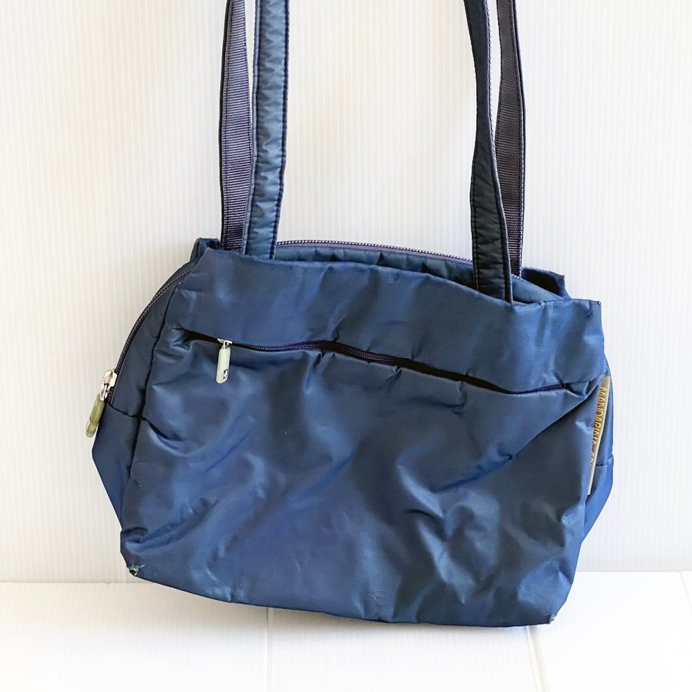 Mandarina Duck Blue Fabric Handbag